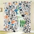 thumbnail image 3 of Beige Background Spring Floral Blackout Drapes – Delicate Flower Design for a Fresh and Elegant Living Room and Bedroom,A, 3 of 10