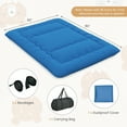 thumbnail image 3 of Costway Queen Futon Mattress Japanese Floor Sleeping Pad Washable Cover Carry Bag Blue, 3 of 9