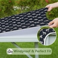 thumbnail image 6 of Blue Cartoon Unicorn Flower Pattern Square Fitted Tablecloth with Elastic Edge,Square Table Cover,Washable Elastic Table Cover for Home Kitchen Party Decor 34"x34", 6 of 6