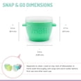 thumbnail image 3 of Melii Snap & Go Contenedores de almacenamiento de alimentos para bebés con tapas, contenedores para refrigerios, aptos para congelador, 6 oz - paquete de 4, original, 3 of 5