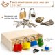 thumbnail image 3 of Juego de juguetes Woodtoe Montessori Lock and Key, 8 piezas para niños pequeños, 3 of 6