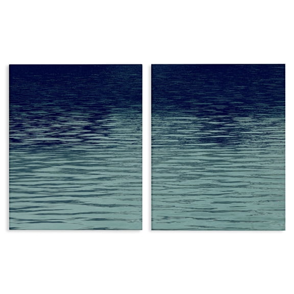 Stupell Industries Soothing Water Ripples Plants & Flowers Painting Wrapped Canvas Art Print Wall Art, 16 x 20, Set of 2