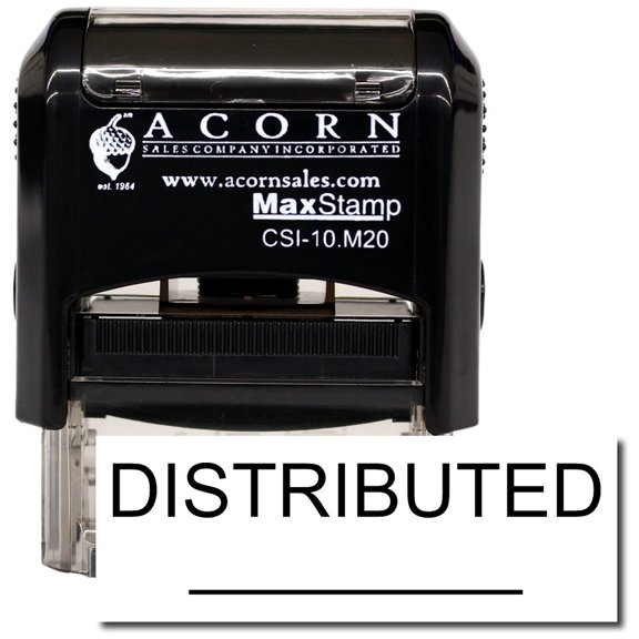 Self-Inking Distributed Stamp (With Line) with Orange Ink