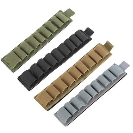 Zerone 4 Colors Nylon 9 Rounds Shell Shotgun Buttstock Ammo Carrier Holder With Adhesive Backing Strip,ammo pouch,shell