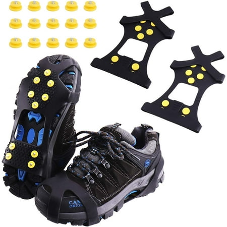 

Anti-Slip Shoe Studs with 10 Grips Snow Studs Hiking Hunting and Winter Walking Anti-Slip Protection-Unisex