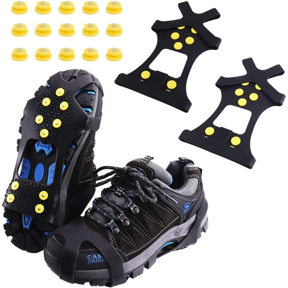 Anti-Slip Shoe Studs with 10 Grips Snow Studs, Hiking, Hunting and Winter Walking, Anti-Slip Protection-Unisex