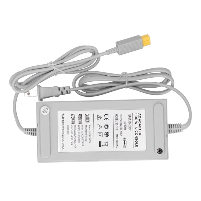 GamePad Charger, 15V 2A Enchufe y Juego GamePad Carger Cable Pequeño Para Wiiu 15V 5A Gamepad