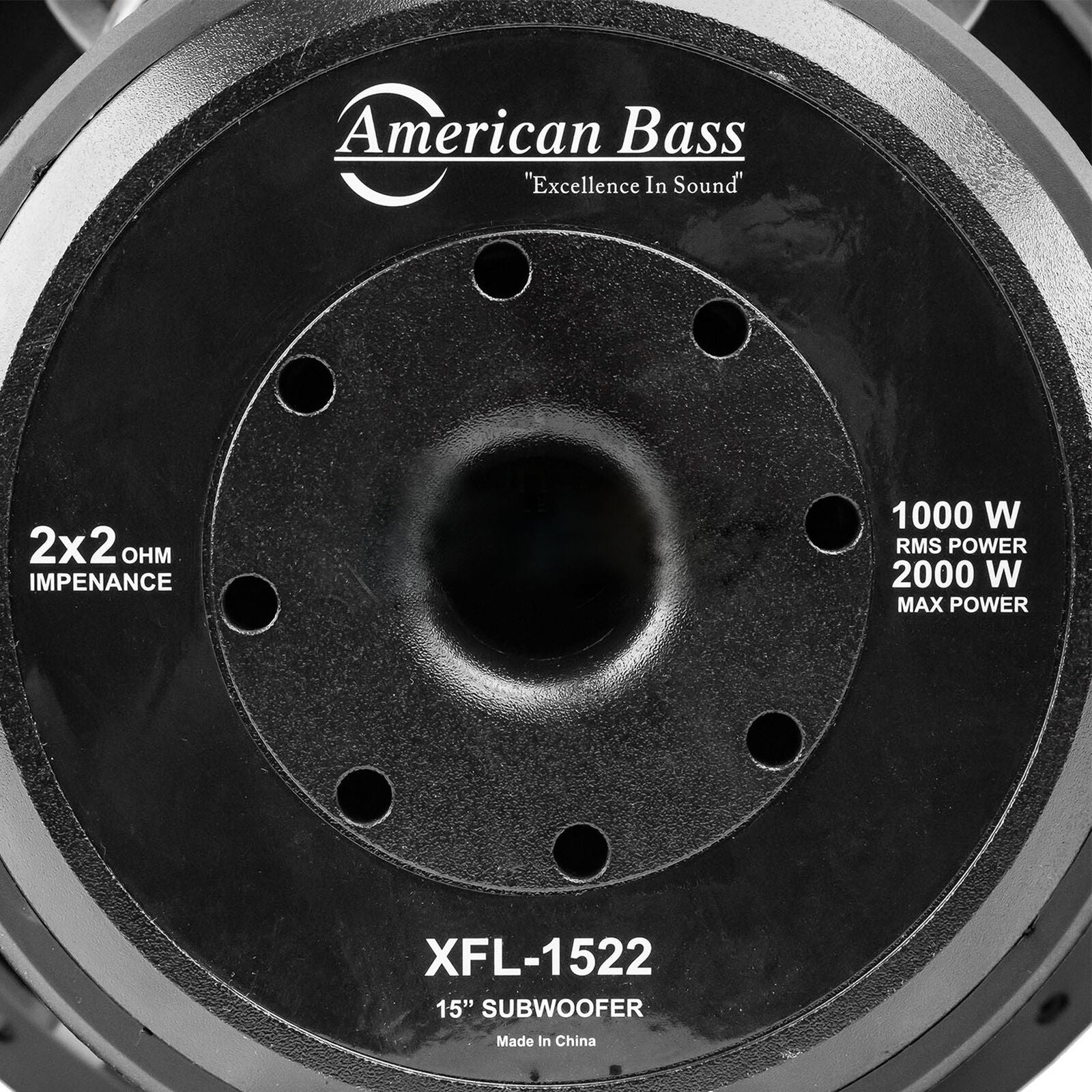 American Bass 15" Subwoofer 2000W 3" 2 Ohm DVC Pro Car Audio XFL-15-D2 New - image 2 of 4