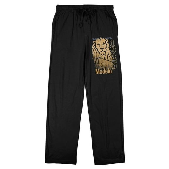 Modelo 1925 Lion Logo Men's Black Sleep Pajama Pants