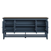 Twin Star Home Modern Farmhouse Sideboard with Glass Doors