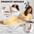 thumbnail image 6 of DISNIMO Capybara Doughnut Printed Pajama Set for Women, Soft Sleepwear Summer 2 Piece Lounge Set Short Sleeve Tops and Capri Pant Pjs, 4XL, 6 of 7
