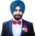 thumbnail image 1 of eloria Sikh Traditional Turbans Punjabi Hat Punjabi Pagri Sikh Cotton Voile Turban for Men and Boys Dark Blue, 1 of 1