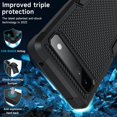 thumbnail image 3 of LAICAIW for Google Pixel 7a Case with Tempered Glass Screen Protector, Pixel 7a Case Dual Protective Layer Rugged Bumper Tough Military Cover for Google Pixel 7a 5G, 6.1inch, Black, 3 of 7