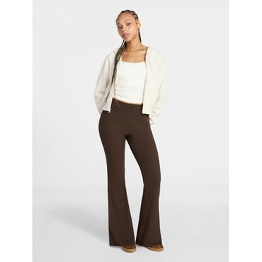 No Boundaries Ribbed Knit Flare Pants, Women's XXS-XXL