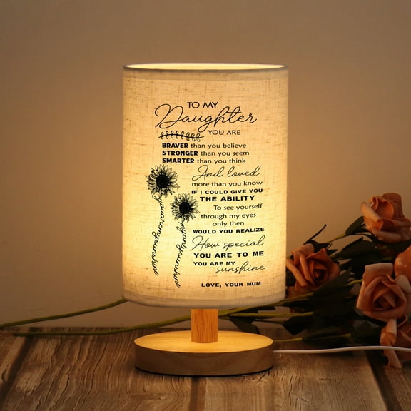 Daughter Gifts from Mom - Table Lamp Birthday Gifts for Daughter from Mom Girl Present Night Light for Bedroom Living Room Graduation Gifts