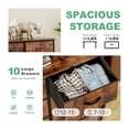 thumbnail image 4 of Aidoly Dresser for Bedroom, 10 Storage Drawers, Anti-Tip Tall Fabric Closet Chests Organizer Tower Furniture with Wooden Top Metal Frame for Living Room, Hallway, Entryway, Rust, 4 of 9