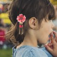 thumbnail image 4 of LOLIPPYY 4Pcs Traditional Chinese Flower Hair Barrettes Assorted Color for Costume Wear, 4 of 6