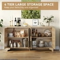 thumbnail image 4 of 1 Pb Deerfoot Grass Rattan Four-Door Sideboard, 4 of 9