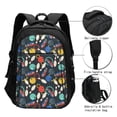thumbnail image 3 of Fotbe Bowling Ball Mochila con Estampado y Puerto USB para Hombre y Mujer, Mochila Antirrobo, Mochila de Viaje, Mochila Escolar, Mochila Universitaria, 3 of 7