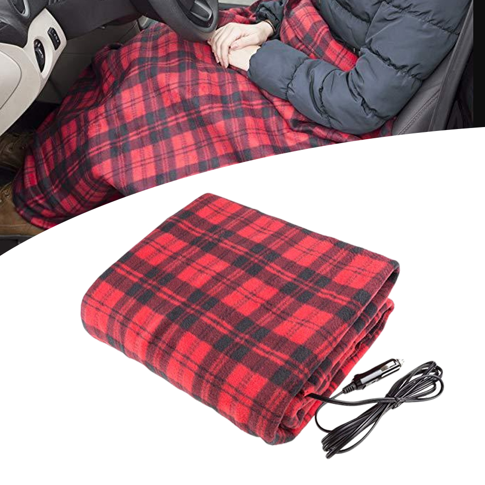 LEERUI 12V Car Electric Heated Blanket Cotton for Car RV Great for Cold