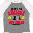 thumbnail image 4 of Inktastic That's My Awesome Sister out There with Softballs Boys or Girls Long Sleeve Baby Bodysuit, 4 of 5