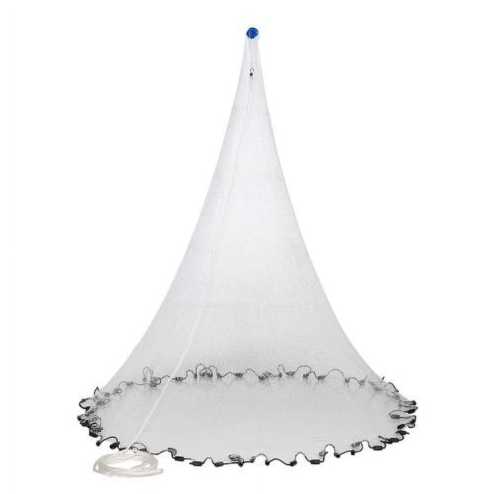 (2 pack) Fitec Super Spreader RS750 Cast Net White Nylon 4 ft. x 3/8 in, Mesh, 3/4 lbs Weights