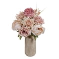 thumbnail image 4 of Mainstays 18 in Artificial Rose & Peony Fall Bouquet, Pink & Cream, Indoor Use, 4 of 8