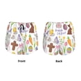 thumbnail image 5 of Vsdgher Happy Easter1 Print Women's Running Double Layer Shorts High Waisted with Pockets Elastic Yoga Workout Athletic Gym Sports, 5 of 8