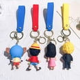 thumbnail image 2 of One Piece Anime Monkey D. Llavero Luffy de silicona, llaveros, cordón, mochila, colgante, accesorios, Cosplay, joyería, utilería, regalos, 2 of 5
