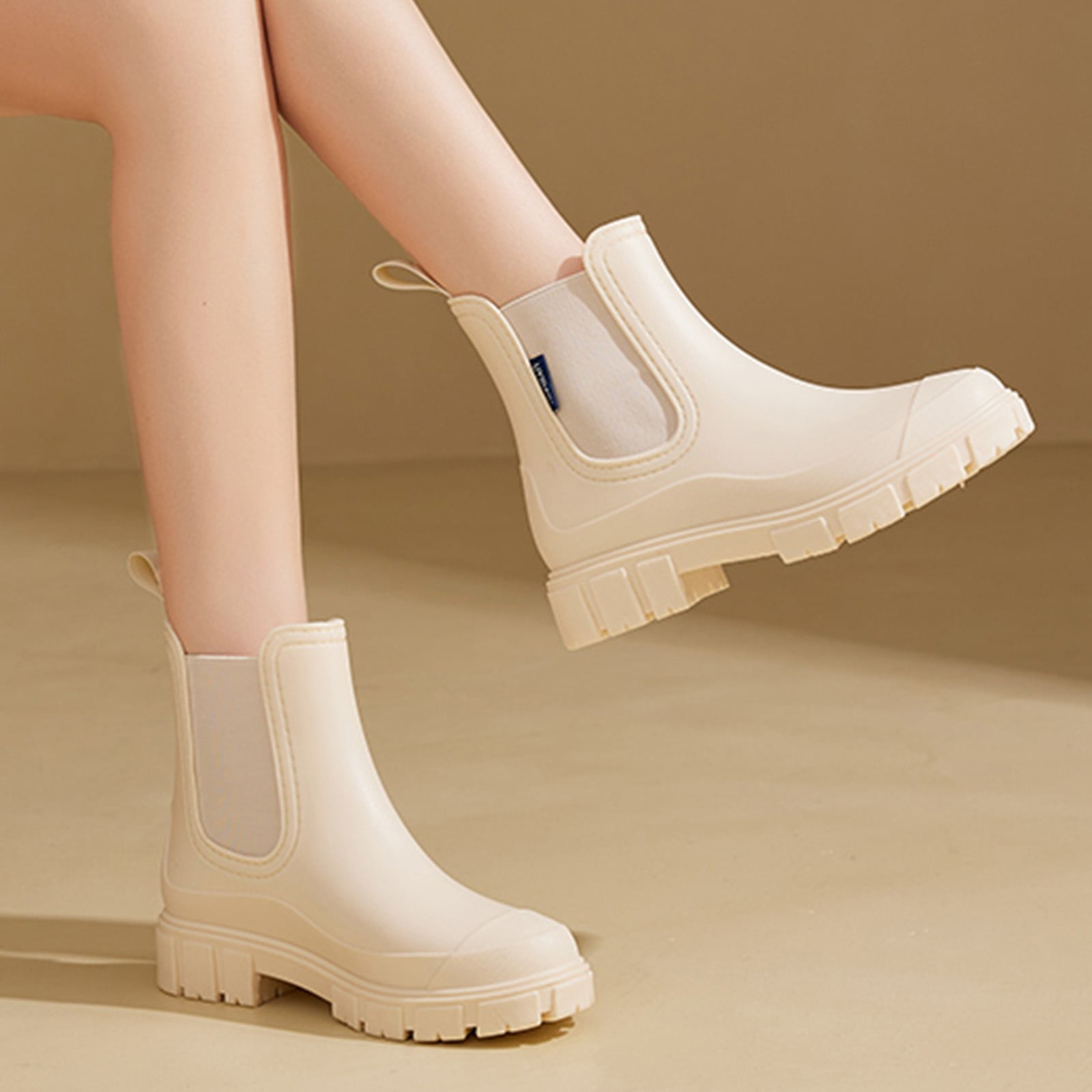 Bottes de Pluie Mode pour Femmes Saison des Pluies Chaussures de