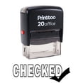 thumbnail image 1 of Printtoo Custom Stamp Self Inking CHECKED Rubber Stamp Office Stationary-Black, 1 of 2