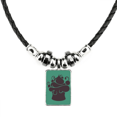 thumbnail image 1 of helado de fruta negra silueta collar a mano colgante de cuerda de cuero Unbranded M, 1 of 3