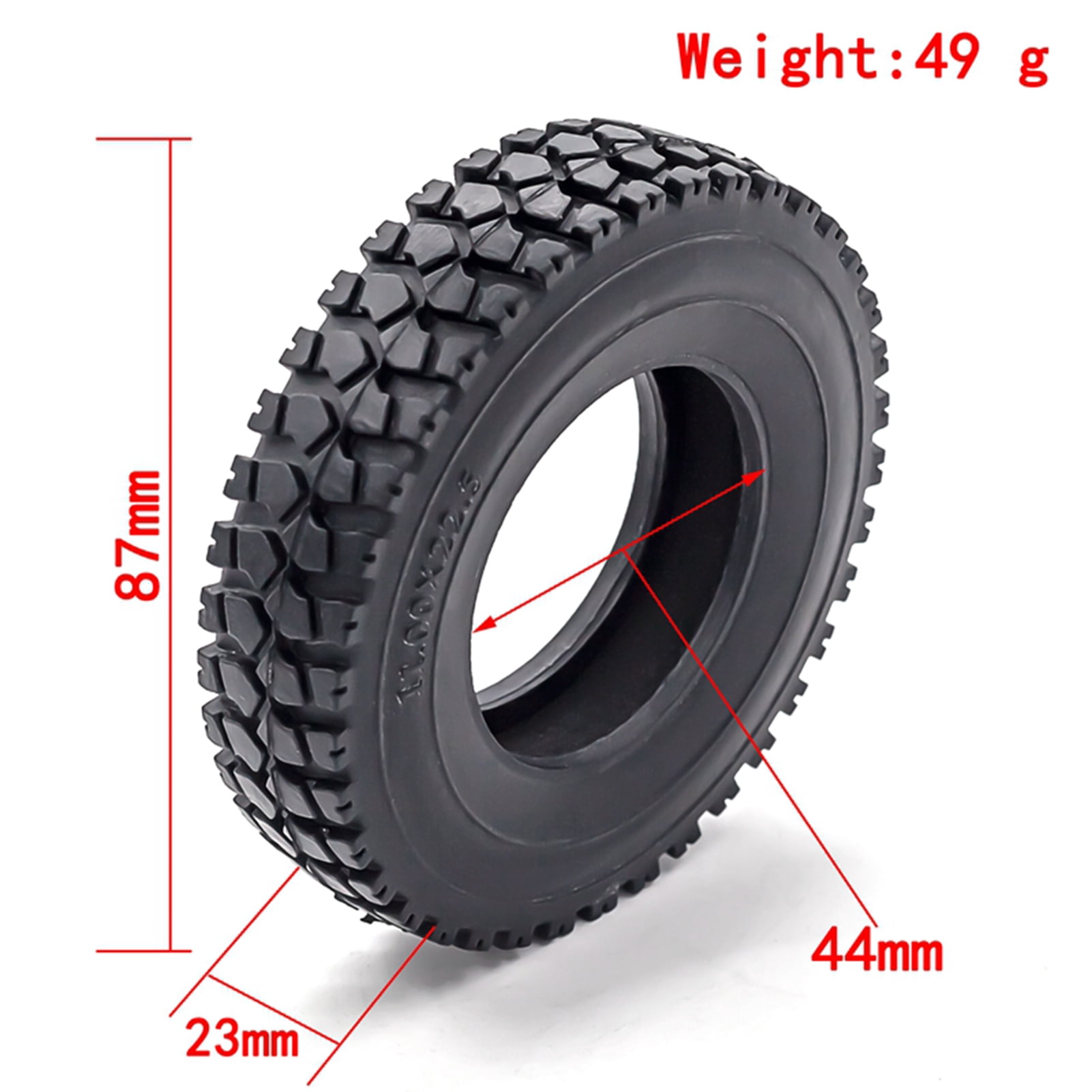 2 Pneus De Roue RC En Caoutchouc Et Jante Plastique, Diamètre 66 Mm, Largeur 36 Mm – Compatible HS 18301, 18302, 18311, 18312 Et Voiture 1/18