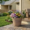 thumbnail image 5 of GreenShip 12 inch Planters for Indoor Outdoor Plants, Large Indoor Outdoor Planters Set of 2, Modern Plant Pots with Drainage Hole, Weather Resistant, 5 of 7