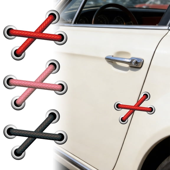 Tie es Graphic Car Decal Sticker, Cartoon , Fun car Accessory, Fun Bandage Decal for Bumper, Trunk, Window, Side (Pink)