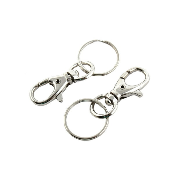 Unique Bargains Pocket Metal Lobster Clasp Keychain Keyring Silver