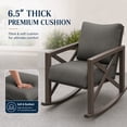 thumbnail image 6 of UDPATIO 3-Piece Metal Patio Rocking Chair Set with 2 Outdoor Rockers, 6.5-Inch Olefin Cushions and Coffee Table, 350 lb Capacity, Gray, 6 of 9
