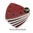 thumbnail image 2 of Fdelink Self Adhesive Sandpaper,Triangle Abrasive Paper,Detail Sander Paper Paper 120Pcs Set Hook Sanding Loop Sand Tools & Home Improvement,6 Hole Disc,120X Sandpaper, 2 of 7