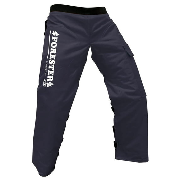 Chainsaw Chaps for Men - Adjustable Belt - Chain Saw Chaps for Men, Apron Style W/Pocket, Chainsaw Safety Equipment 35in Overall Length Black With Reflective Forester