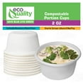 thumbnail image 4 of EcoQuality 2 Oz Compostable Portion Cups - Sugarcane Bagasse Condiment Souffle Cups - Biodegradable Sauce Cups - Perfect for Disposable Sample Cups (500), 4 of 8