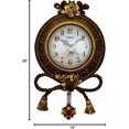 thumbnail image 2 of Antique Brown Wall Clock with Rope and Tassel Frame and Crystal Accents, 2 of 2