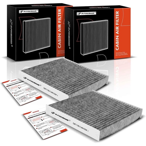 A-Premium 2-PC Cabin Air Filter with Activated Carbon Compatible with Honda CR-V, CRV, Civic, Odyssey, HR-V, HRV,Clarity, CR-Z, Fit, Insight & Acura MDX, RDX, TLX, Integra
