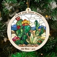 thumbnail image 3 of Desert Cactus Stained Glass Suncatcher Ornament – Ornament Gift for Family, Friends, Men & Women, Christmas 2025 Keepsake, 3 of 6