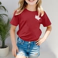 thumbnail image 2 of TZEWGL Cute Shirt For Toddler Summer Short Sleeve Crewneck Graphic Print Basic Blouse For Infnants size 8-9T, 2 of 4
