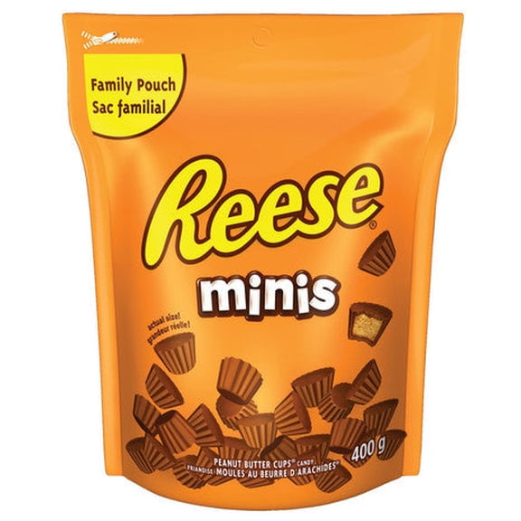 REESE Chocolate Candy Peanut Butter Cups, Minis, 400g/14.1oz. (Imported from Canada)