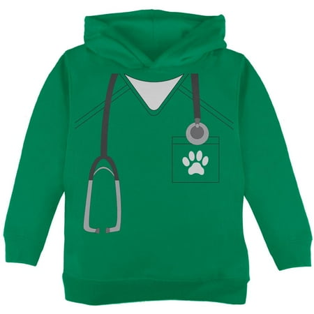 

Halloween Vet Veterinarian Scrubs Costume Green Toddler Hoodie - 2T