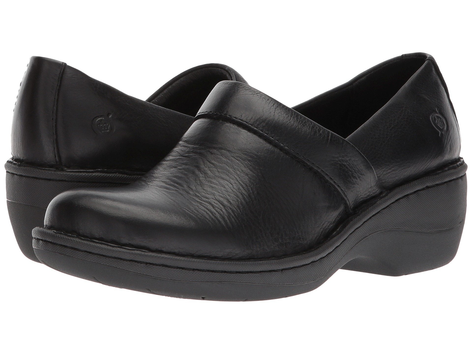 Born - Born Toby Duo Women's Black Full Grain Leather Slip-On Shoes 7M ...