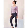 thumbnail image 4 of Women's Long Sleeve Workout Sexy Hollow Skinny Tops Sports Running Shirts Sun Protection Moisture Wicking UPF 50+ T-shirt for Women Yoga Gym Jogging Pilates Shirts,Stretch Tight Activewear, 4 of 7