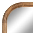 thumbnail image 3 of Kate and Laurel Glenby Transitional Wide Arch Wall Mirror, 34 x 28, Rustic Brown, Wooden Farmhouse Arched Bathroom Mirror with Rounded and Stepped Frame Profile, 3 of 8