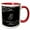Red/White, variant on 3drose, Image of Scrolly Victorian Style Letter G, 11oz Magic Transforming Mug